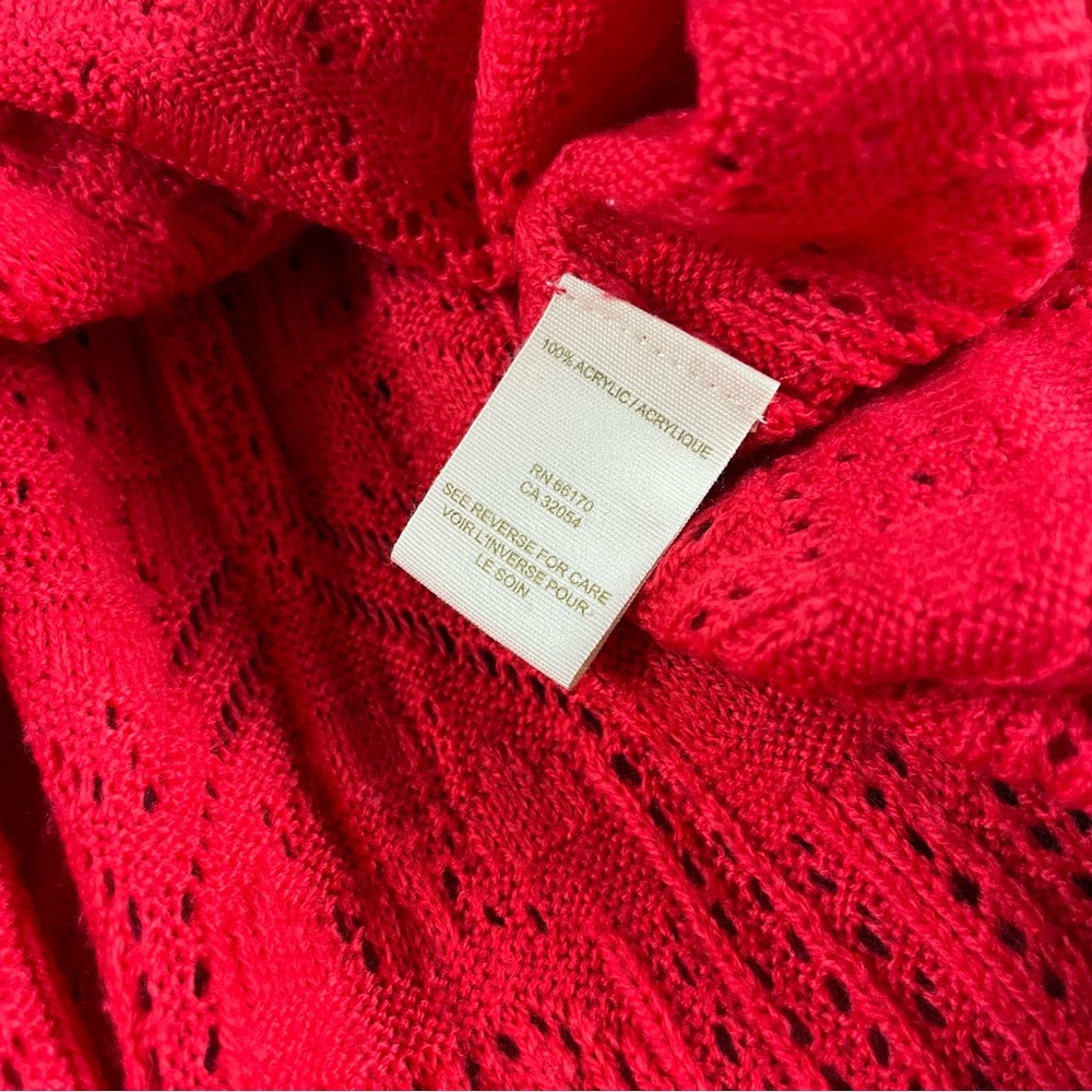 Free People Nordic Fair Isle Sweater Dress Women Small S Red Bohemian Stretch - Picture 12 of 13